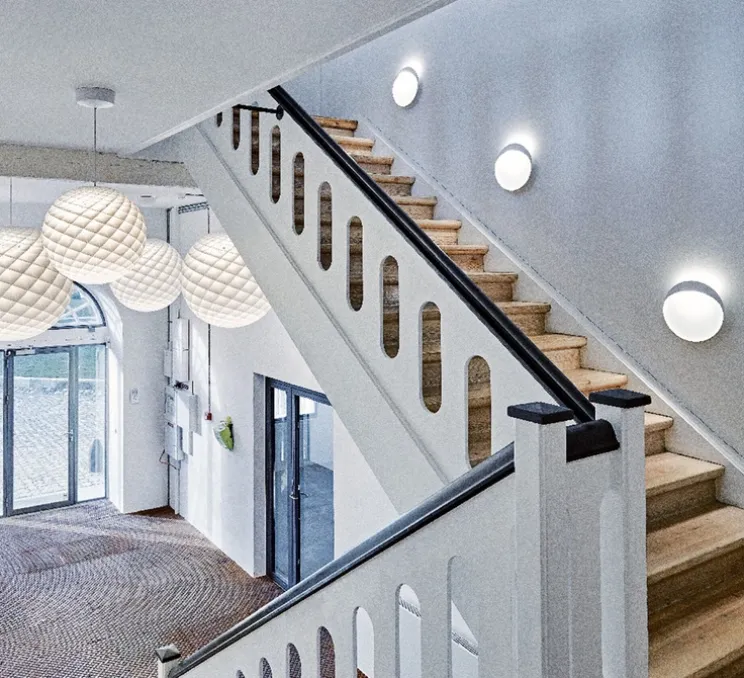 Applique murale, Flindt, gris, LED, IP65, 407lm, 2700k, Ø20cm, H20cm - Louis Poulsen