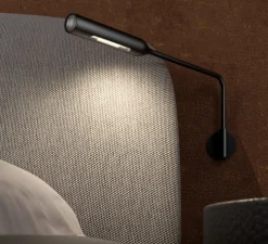 Applique murale, Flo M, Black Soft Touch, LED, dim, 2700K, 201 lm, L36cm, H15cm - Lumina