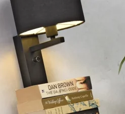 Applique murale, Florence, USB, noir, L38cm, H50cm - It's About Romi