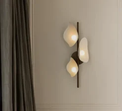 Applique murale, Florii 3, blanc, bronze, LED, dim, 2700K, 960 lm, L22,1cm, H60,6cm - Nuura