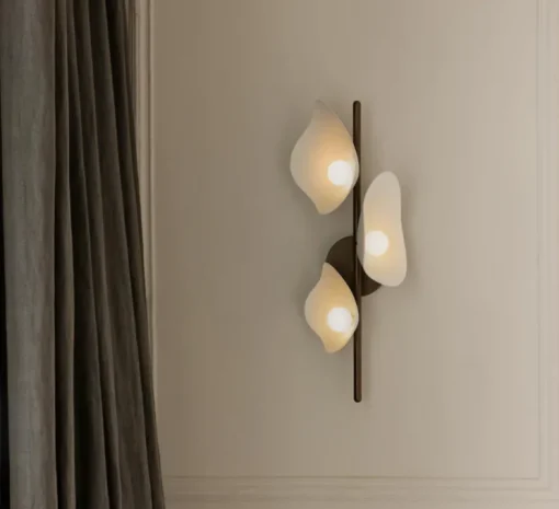 Applique murale, Florii 3, blanc, bronze, LED, dim, 2700K, 960 lm, L22,1cm, H60,6cm - Nuura