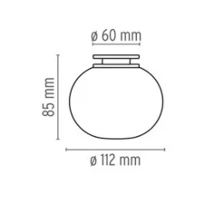 Applique murale, Flos Mini Glo Ball, Mirror, blanc,IP40, Ø11,2cm, P8,5cm - FLOS