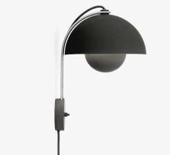 Applique murale, Flowerpot VP8, noir mat, Ø23cm, H35,5cm - Andtradition