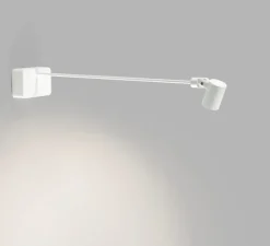 Applique murale, focus gallery, blanc, LED, dim, 3000K, 495 lm, L9,8cm, H6,4cm - Light Point