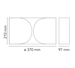 Applique murale, Foglio, blanc, L37cm, H21cm - Flos
