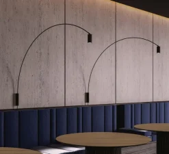 Applique murale, Fox, noir mat, LED, dim, 2700k, 839 lm, L10cm, H180cm - Nemo Lighting