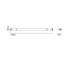 Applique murale, Fris A155, bronze, LED, dim, 2700K, 3570 lm, L155cm, H6cm - Marset