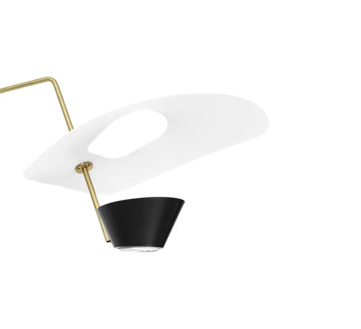 Applique murale, G25, dimmable, noir et blanc, Ø83cm, H164cm - Pierre Guariche