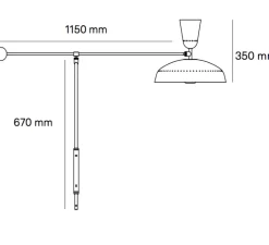 Applique murale, G1 Guariche, craie,, L35cm, H67cm - Sammode