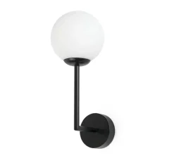 Applique murale, Gala, noir, IP44, L11,5cm, H32cm - Faro