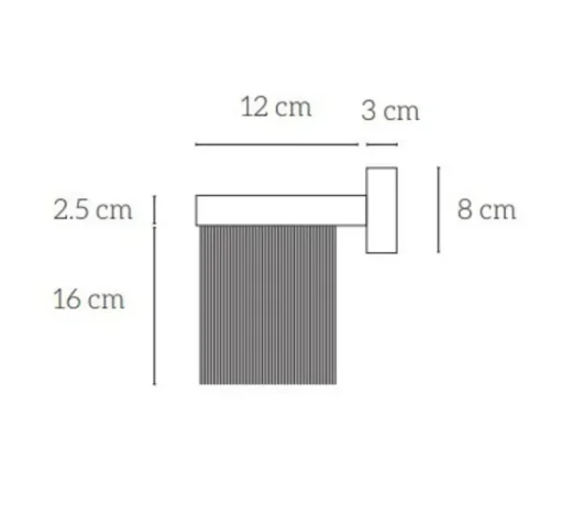 Applique murale, Galon S, noir, laiton, LED, 3000k, 300lm, L12cm, H18,5cm - Eno studio