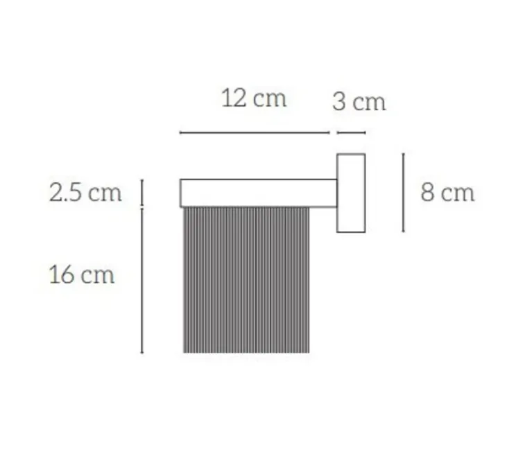 Applique murale, Galon S, noir, laiton, LED, 3000k, 300lm, L12cm, H18,5cm - Eno studio