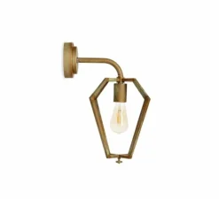 Applique murale, Gemstone 3486, Laiton vieilli, L28cm, H42cm - Moretti Luce