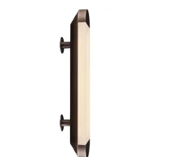 Applique murale, Ghost 430, Albâtre veines blanches, Bronze moyen, IP44, LED, dim, 2700K, 500 lm, L9,5cm, H42,7cm - Entrelacs