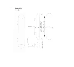 Applique murale, Ghost 430, Albâtre veines blanches, Bronze moyen, IP44, LED, dim, 2700K, 500 lm, L9,5cm, H42,7cm - Entrelacs