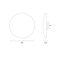 Applique murale, Glint, aluminium brossé, LED, dim, 3000k, 550 lm, L36cm, H36cm - Northern