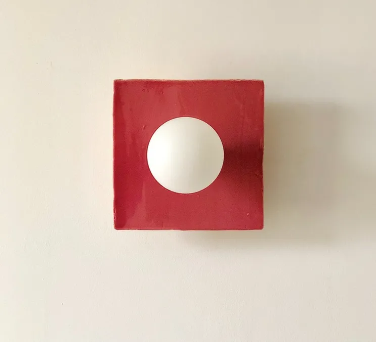 Applique murale, Globe Tile, rose, L20cm, H20cm - Carré Coco