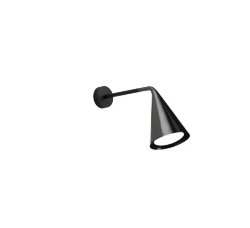 Applique murale, Gordon, 561.43, noir mat, noir chromé, IP40, L12cm, H22cm - Tooy