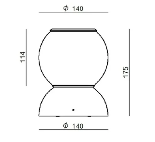 Applique murale, Gravitino 541, blanc, LED, dim, 3000K, 956 lm, Ø14cm, H17,5cm - Stilnovo