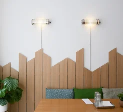 Applique murale, Gude, argent, 2700K, L36cm, IP 68 - Sammode