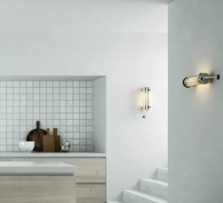 Applique murale, Gude, argent, 2700K, L36cm, IP 68 - Sammode