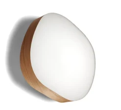 Applique murale, GUIJARROS 6A, bois naturel de cerisier, LED, H41cm, L38cm - LZF