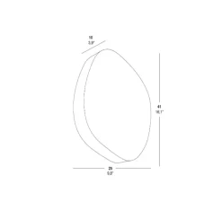 Applique murale, GUIJARROS 6A, bois naturel de cerisier, LED, H41cm, L38cm - LZF