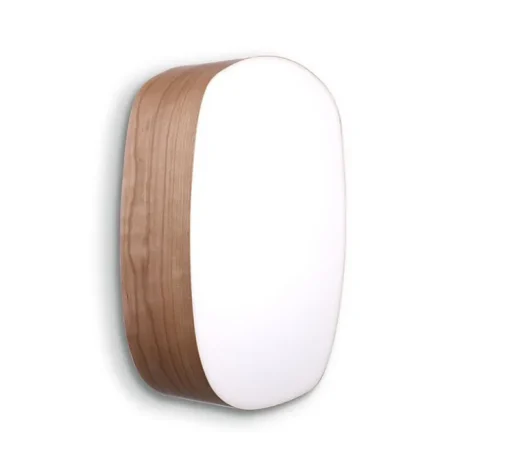 Applique murale, GUIJARROS 5A, bois naturel de cerisier, LED, H36cm, L25cm - LZF