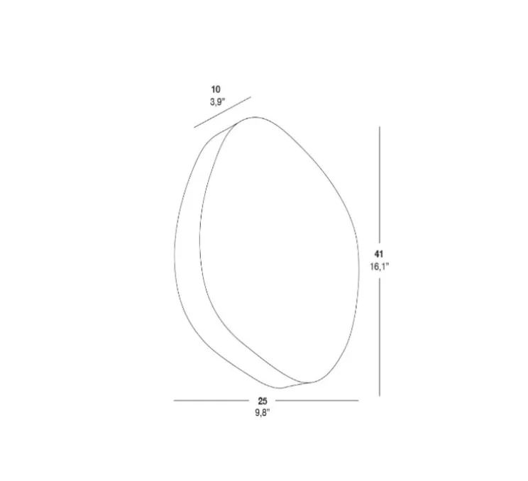 Applique murale, GUIJARROS 6A, blanc ivoire, LED, H41cm, L38cm - LZF