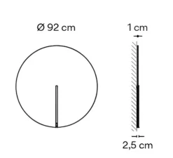 Applique murale, Guise 2263, graphite, LED, dim, Infinite Colour (Tunable White + RGB), 3000K, 778/939 lm, L92cm, H92cm - Vibia