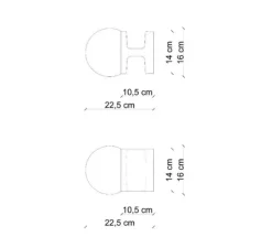 Applique murale, Habea C2782, crème, L16cm, H16cm - Ferroluce