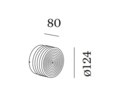 Applique murale, Hajo 1.0, base noir, verre transparent, IP44, LED, dim, 2700K, 430 lm, Ø12,4cm, H8cm - Wever&Ducré