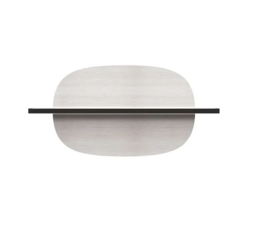 Applique murale, Hang Out, ovale, large, bois de frêne blanchi, LED, dim, 2700K, 1561 lm, L106cm, H50cm - Penta