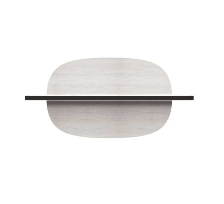 Applique murale, Hang Out, ovale, large, bois de frêne blanchi, LED, dim, 2700K, 1561 lm, L106cm, H50cm - Penta