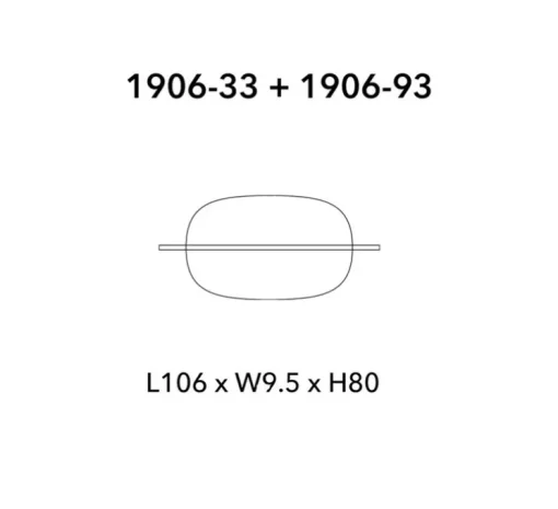 Applique murale, Hang Out, ovale, large, bois de frêne blanchi, LED, dim, 2700K, 1561 lm, L106cm, H50cm - Penta