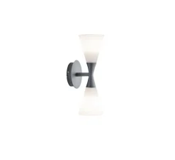 Applique murale, Harlekin Duo, Graphite, Ø10,5cm, H32cm - Herstal