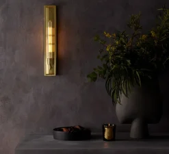 Applique murale, Harvard 500, laiton, IP44, Ø8cm, H50cm - Astro