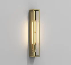 Applique murale, Harvard 500, laiton, IP44, Ø8cm, H50cm - Astro