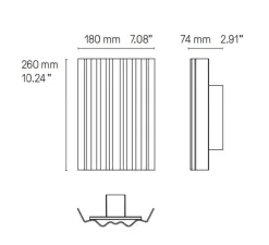 Applique murale, Haussmann small, laiton, LED, dim, 2700K, 720 lm, L18cm, H26cm - CVL