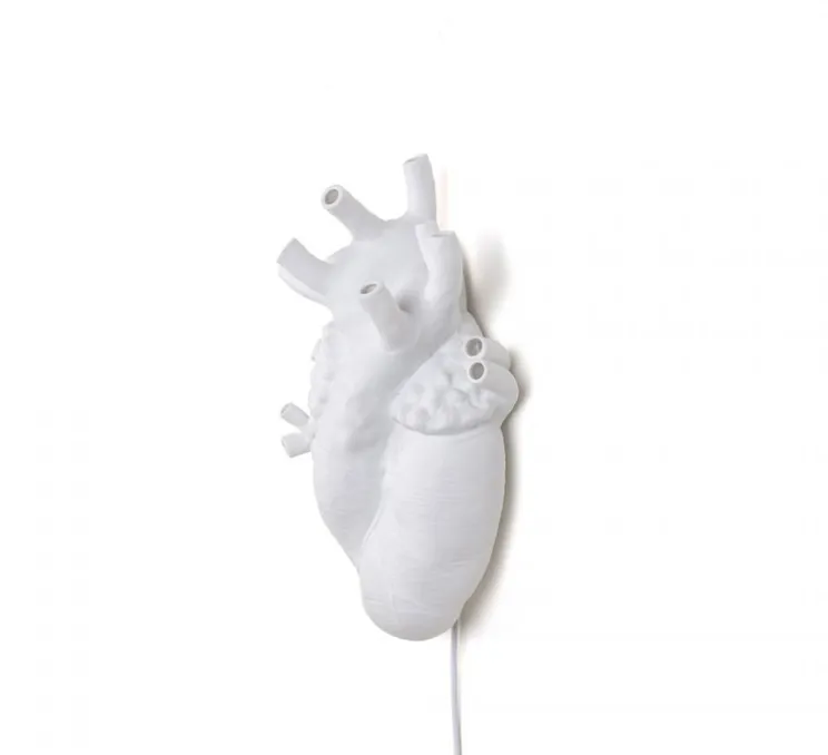 Applique murale, Heart, cœur, blanc, L22cm, H32cm - Seletti