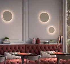 Applique murale, Helios A/02, chêne, LED, dim, 2700K, 2700 lm, Ø40cm, P7,5cm - Bover