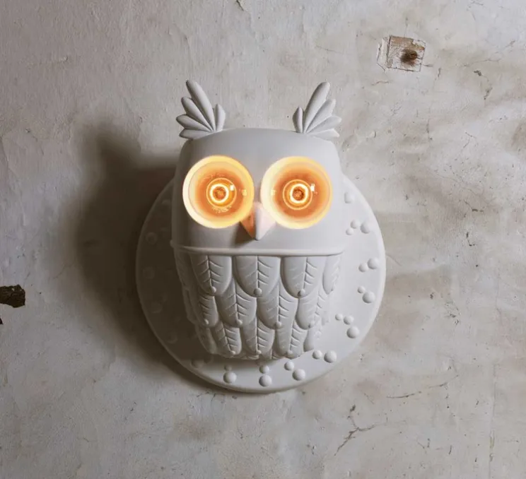 Applique murale, hibou, TI-VEDO, blanc, H43cm - KARMAN