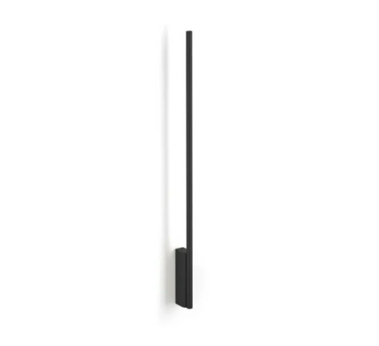 Applique murale, Hilow Line, noir, LED, dim, 2700K, 1018 lm, L4cm, H100cm - Panzeri
