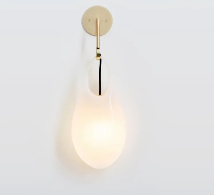 Applique murale, Hold 18, laiton, L20cm, H66cm - Sklo Studio