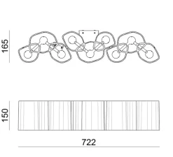 Applique murale, Honey, blanc, LED, dim, 2700K, 2076 lm, L72,2cm, H15cm - Stilnovo