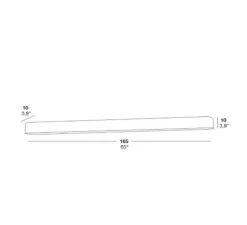 Applique murale, I-club SLIM, blanc ivoire, L165cm, H10cm - LZF