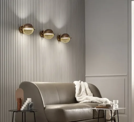 Applique murale, Iglù A1, bronze, LED, dim, 3000K, 1150 lm, L24cm, H18cm - Masiero