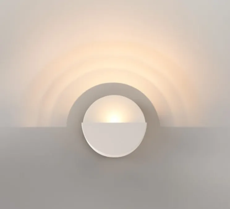 Applique murale, Impulse Round 1x, blanc, LED, dim, 2700K, 569 lm, L8cm, H14,5cm - Modular