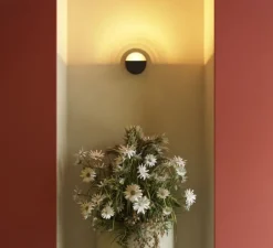 Applique murale, Impulse Round 1x, noir, LED, dim, 2700K, 459 lm, L8cm, H14,5cm - Modular