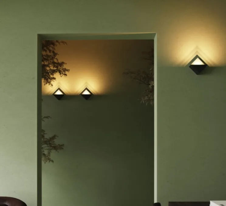 Applique murale, Impulse Square 1x, noir, LED, dim, 2700K, 471 lm, L8cm, H16,5cm - Modular